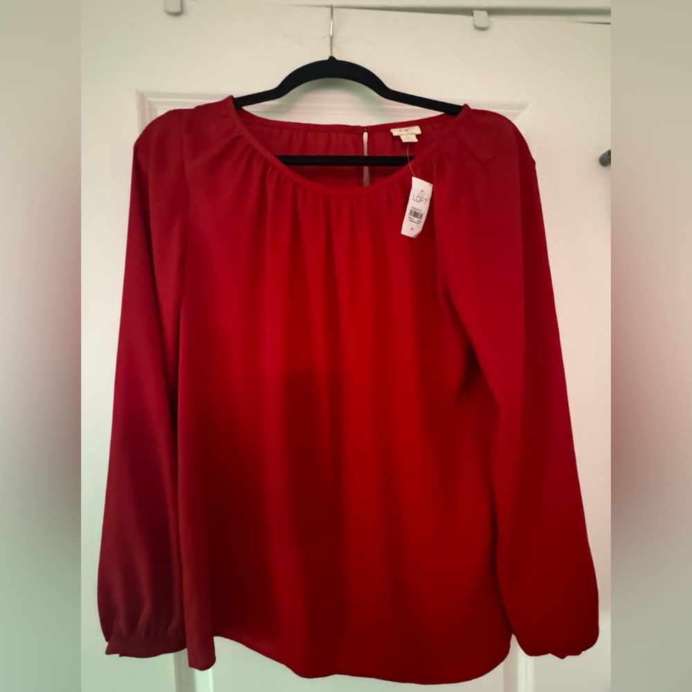 LOFT Red Blouse